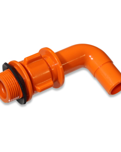 Outlet angled with swivel nut yellow cpl L-001 300 41 00